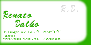 renato dalko business card